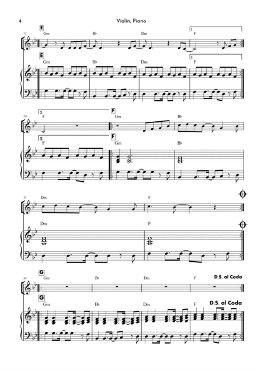 What Is Love Violin Solo scores gallery preview page 4