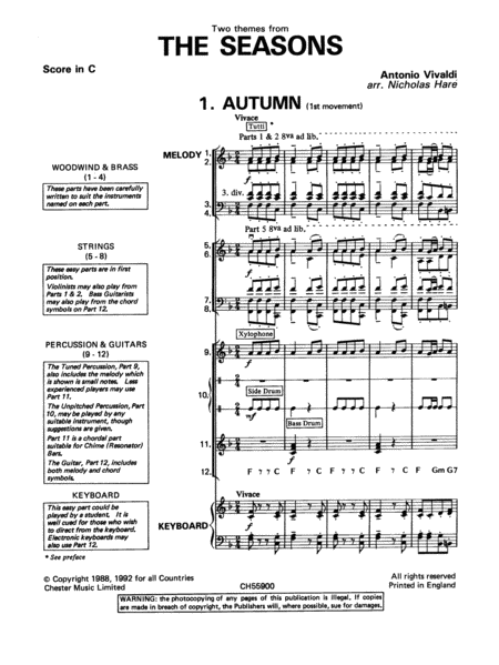 Autumn and Winter (from The Four Seasons)