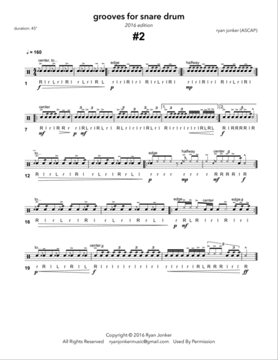 Nine Grooves for Snare Drum Snare Drum scores gallery preview page 3