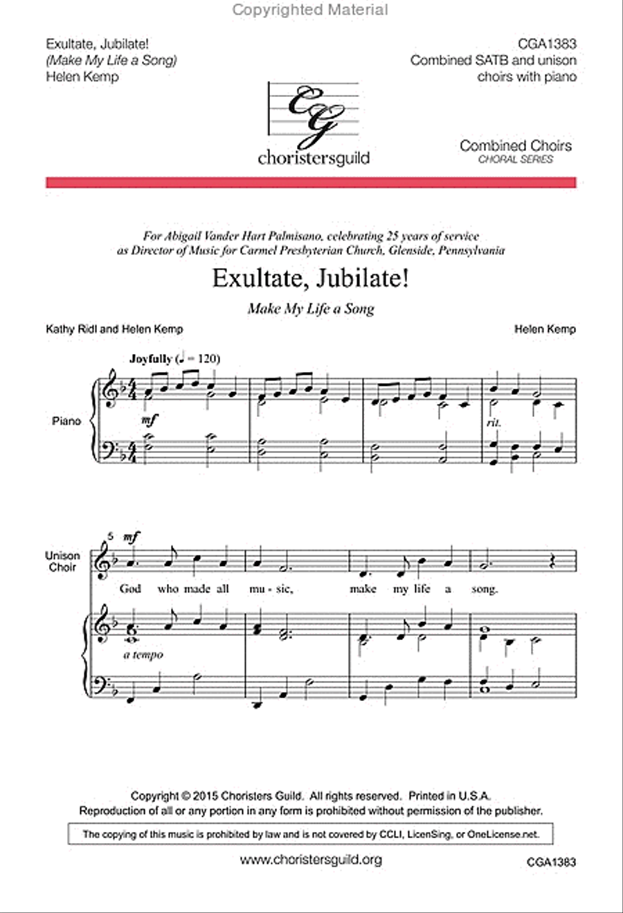 Exultate, Jubilate! Exultate, Jubilate! 4-Part scores gallery preview page 2