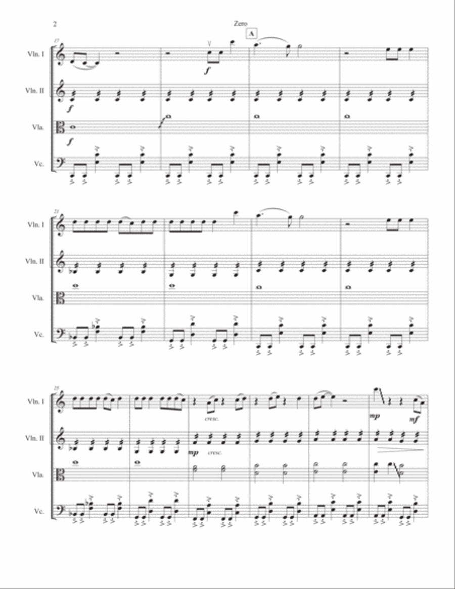 Zero String Quartet scores gallery preview page 2