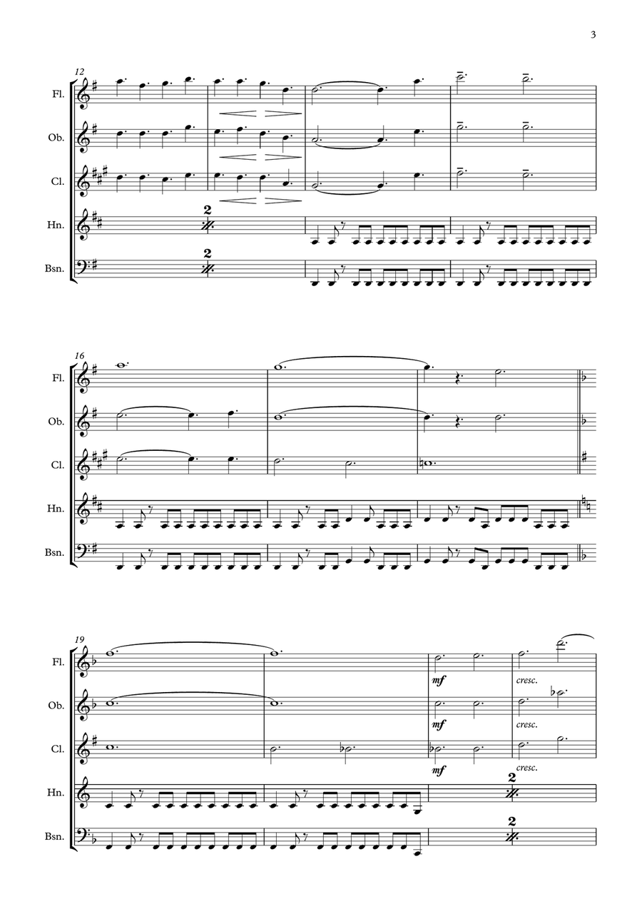 An American Symphony An American Symphony Woodwind Quintet scores gallery preview page 3