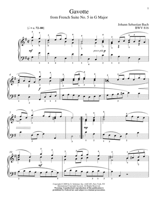 Gavotte, BWV 816