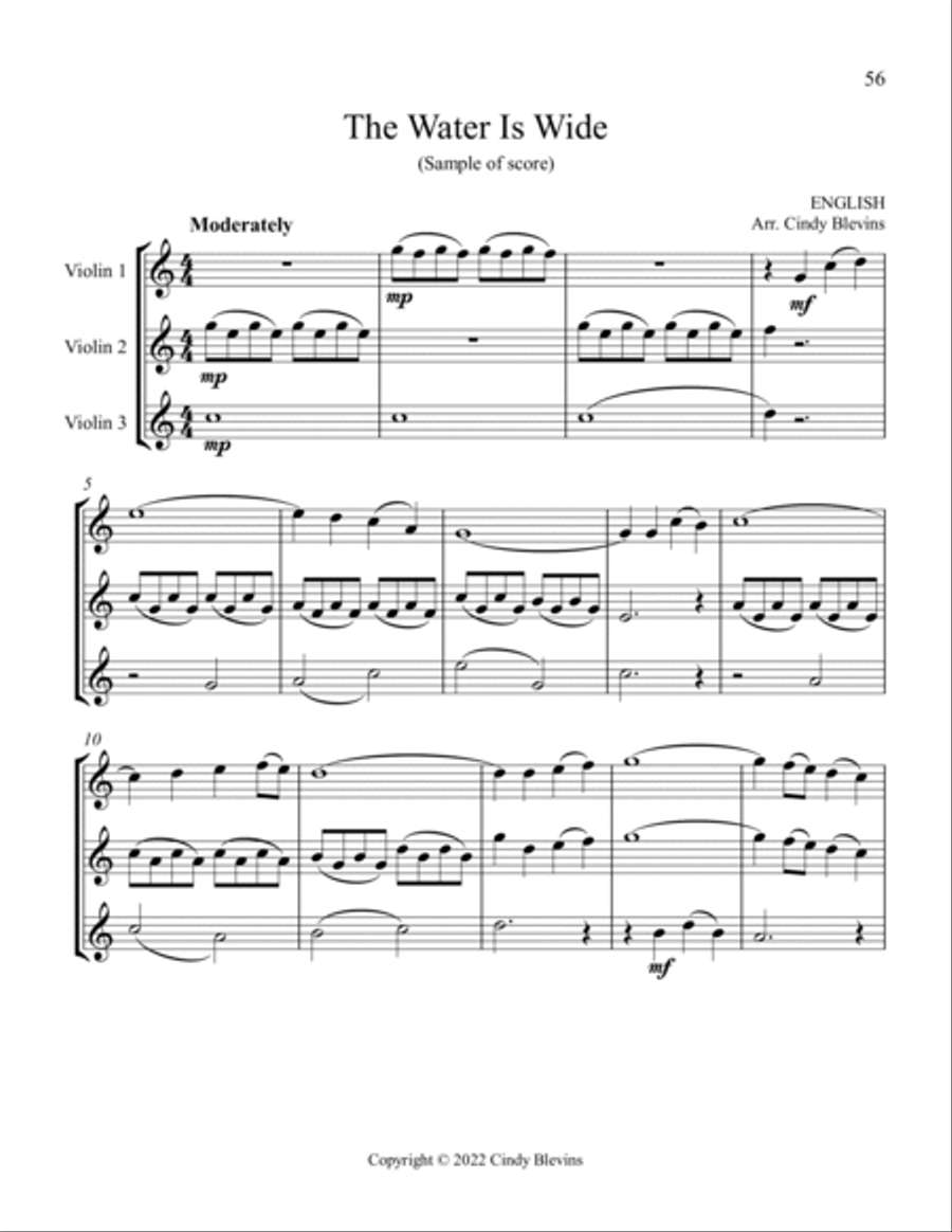 12 Favorite Hymns, Violin Trios String Trio scores gallery preview page 5