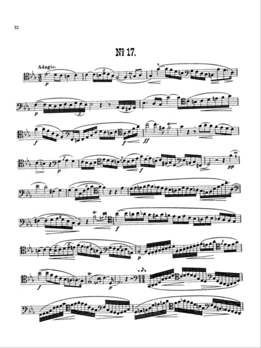 Milde: Fifty Concert Studies, Op. 26 Bassoon Solo scores gallery preview page 1