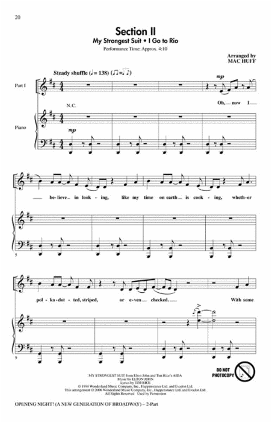 Opening Night 2-Part scores gallery preview page 4