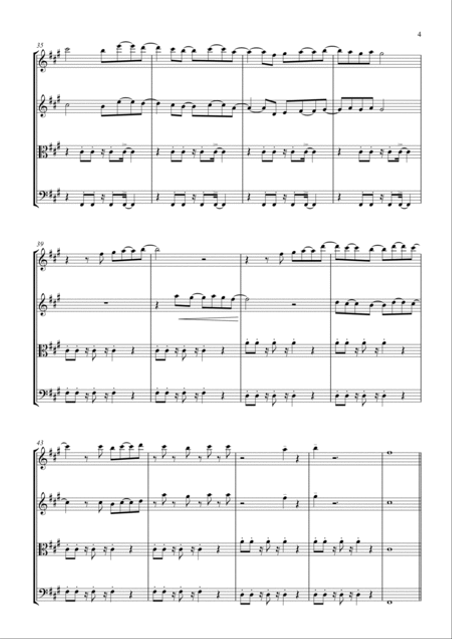 Bring Me To Life String Quartet scores gallery preview page 4