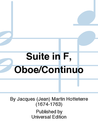 Book cover for Suite In F, Oboe/Continuo