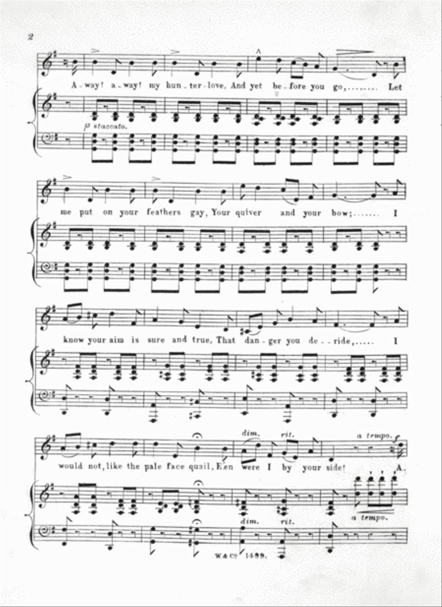 The Indian Hunter's Bride. Ballad Voice scores gallery preview page 3