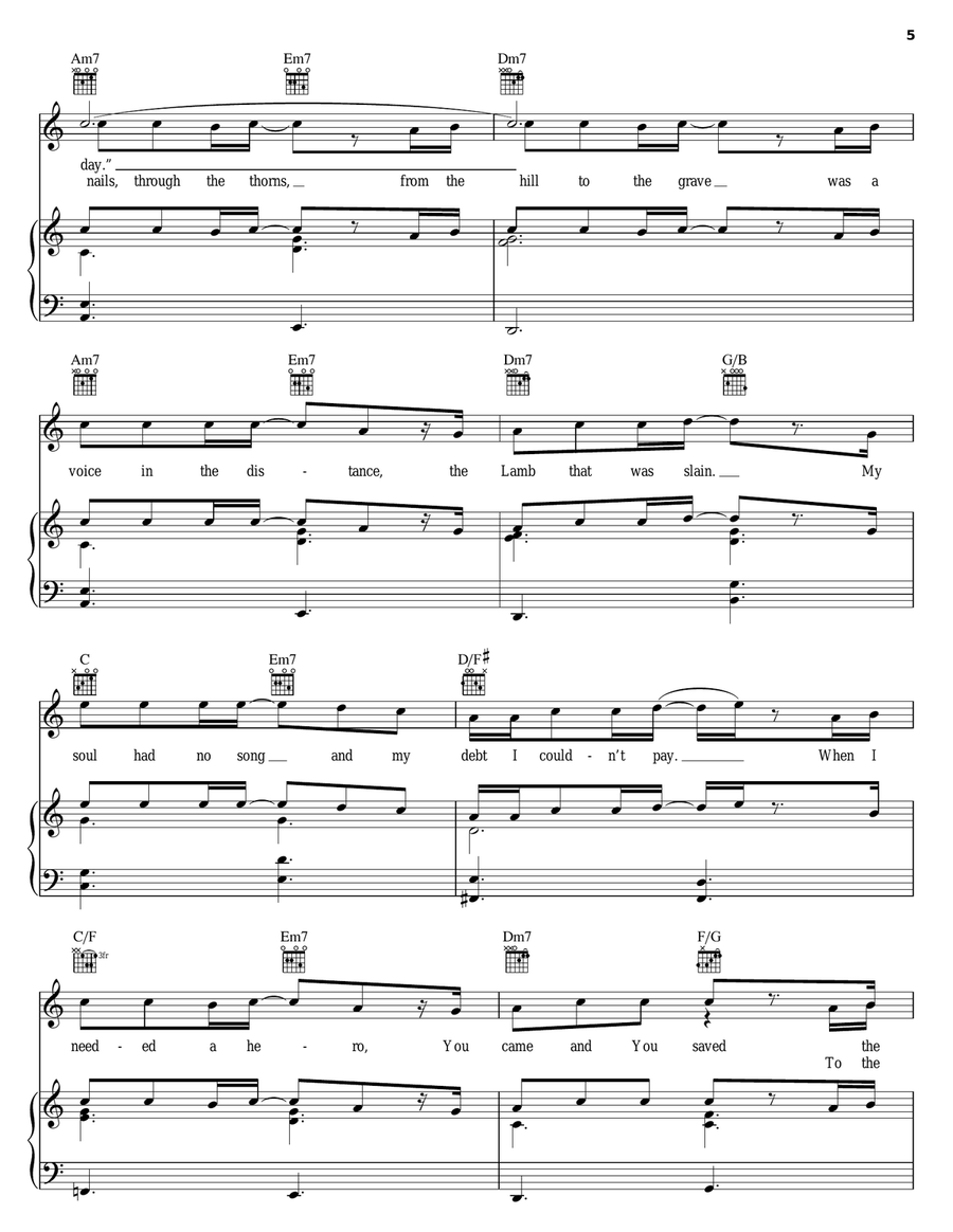 Hero Piano, Vocal, Guitar scores gallery preview page 5