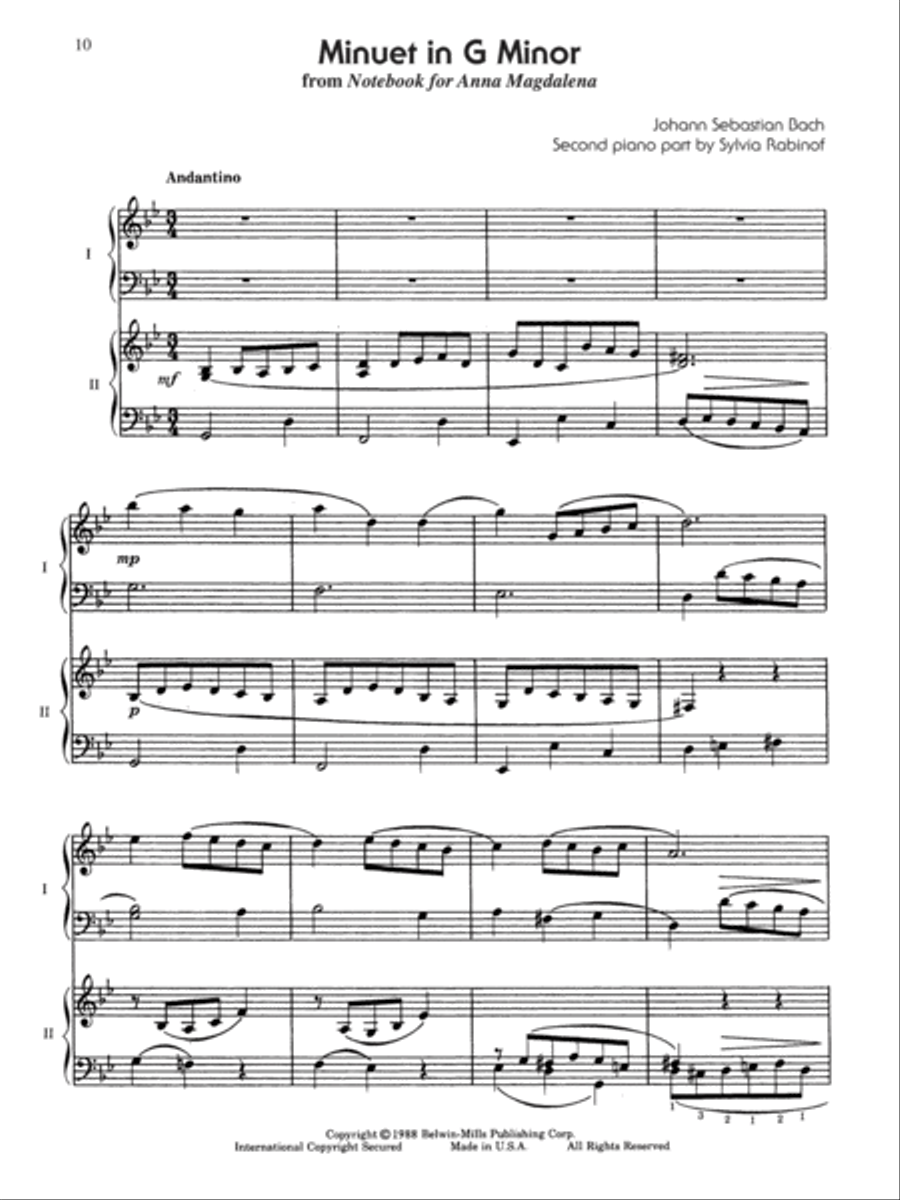 15 Classical Masterpieces with Added Second Piano Parts Small Ensemble scores gallery preview page 4