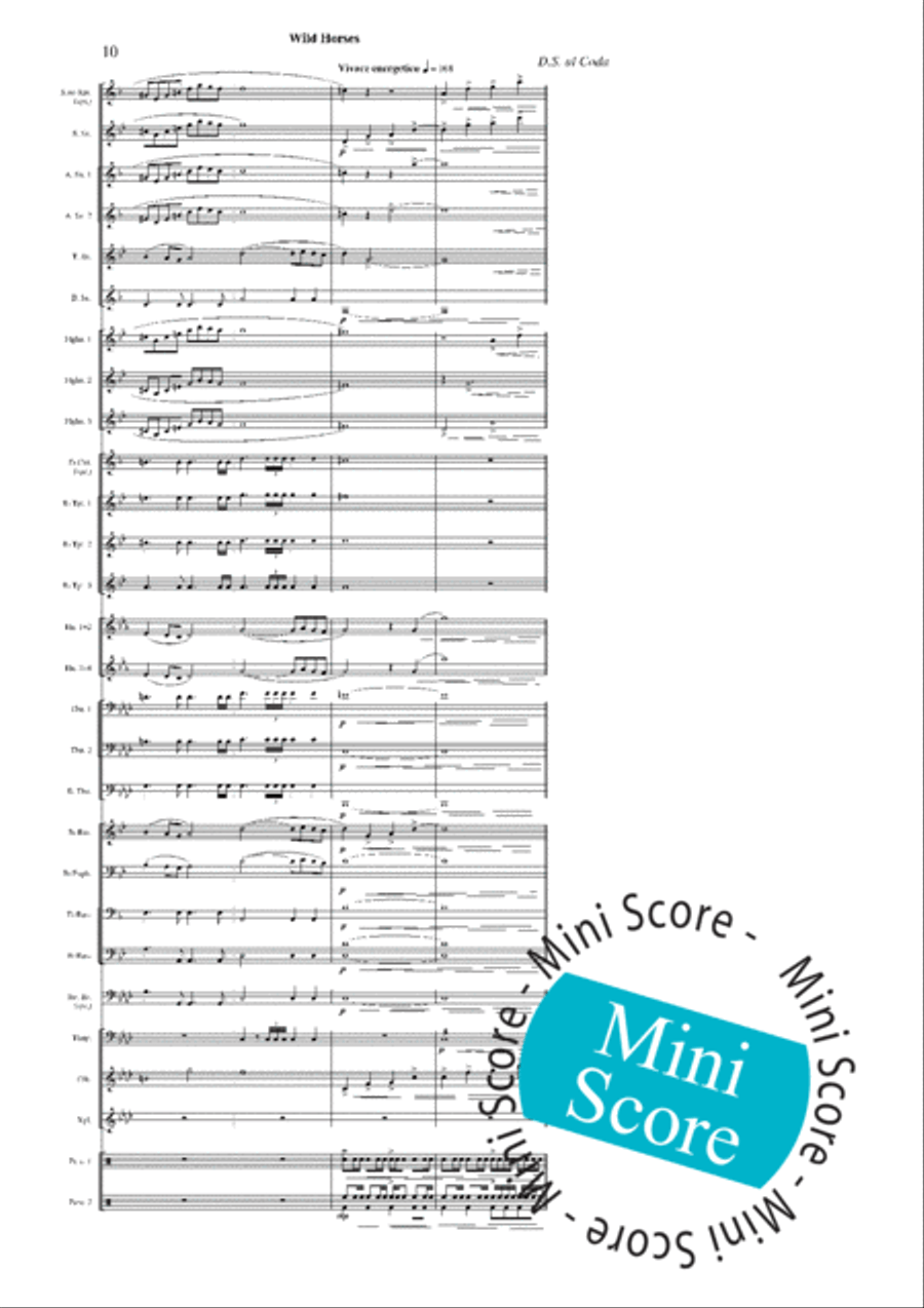 Wild Horses Wild Horses Fanfare Band scores gallery preview page 16