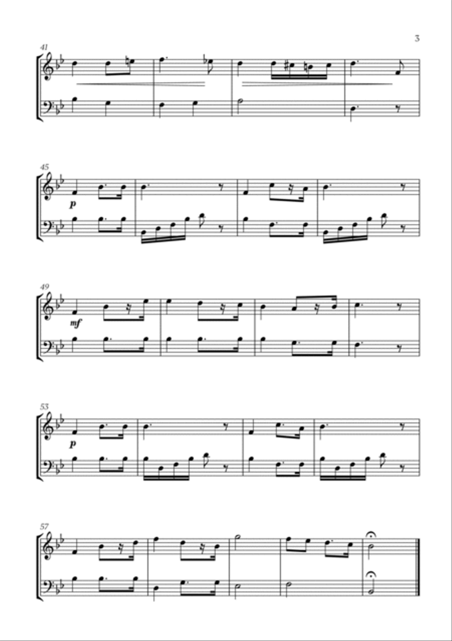 Richard Wagner - Wedding March (Here comes the Bride) (for Oboe and Trombone) Oboe scores gallery preview page 3