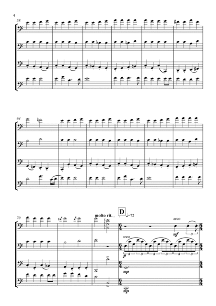 Traditional Christmas Medley String Quartet scores gallery preview page 6