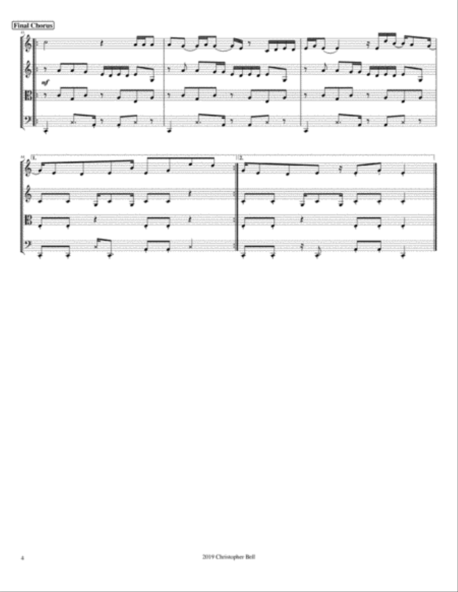 Truth Hurts String Quartet scores gallery preview page 5