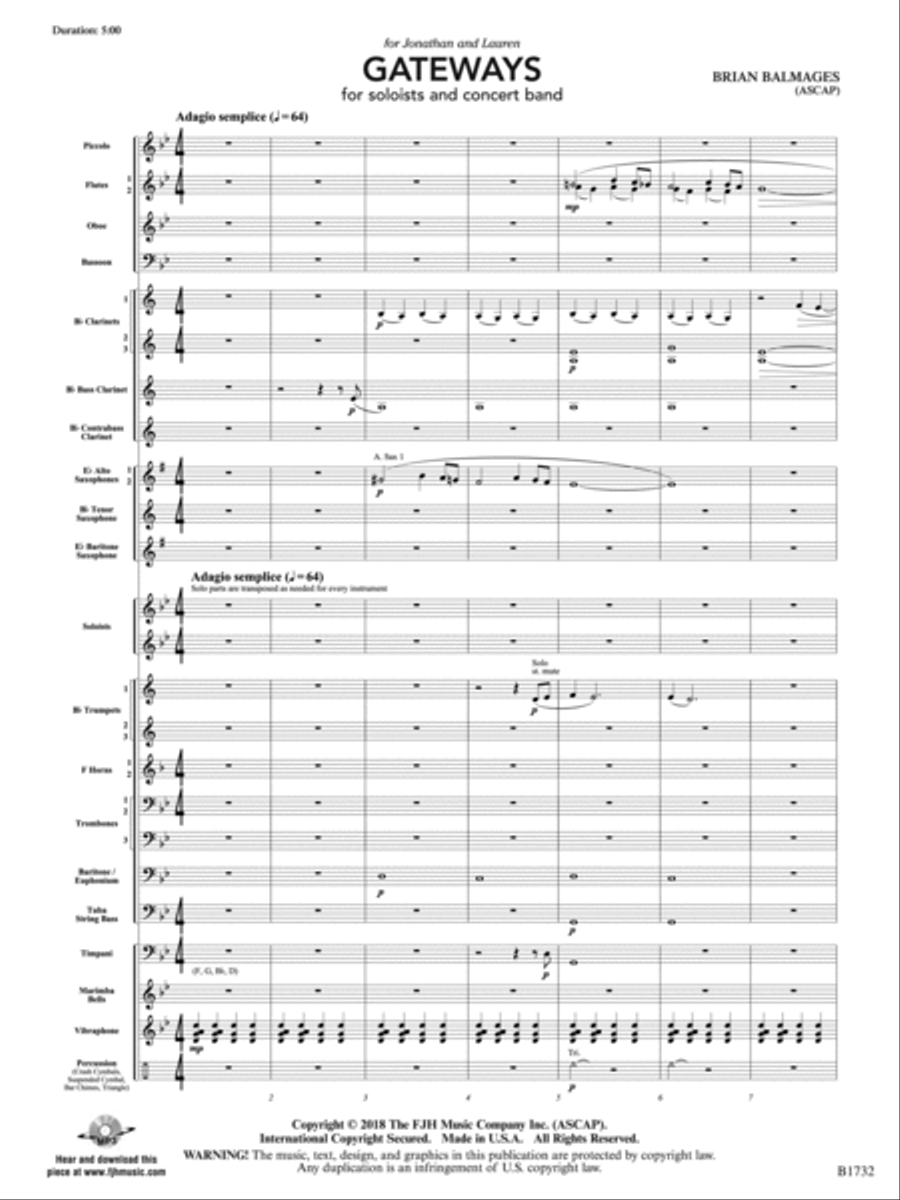 Gateways: Score Concert Band scores gallery preview page 3