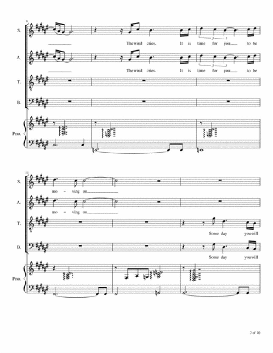 Sail On Sail On 4-Part scores gallery preview page 3