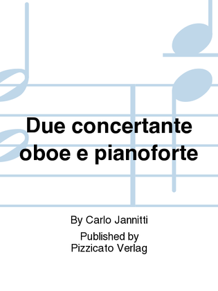 Due concertante oboe e pianoforte
