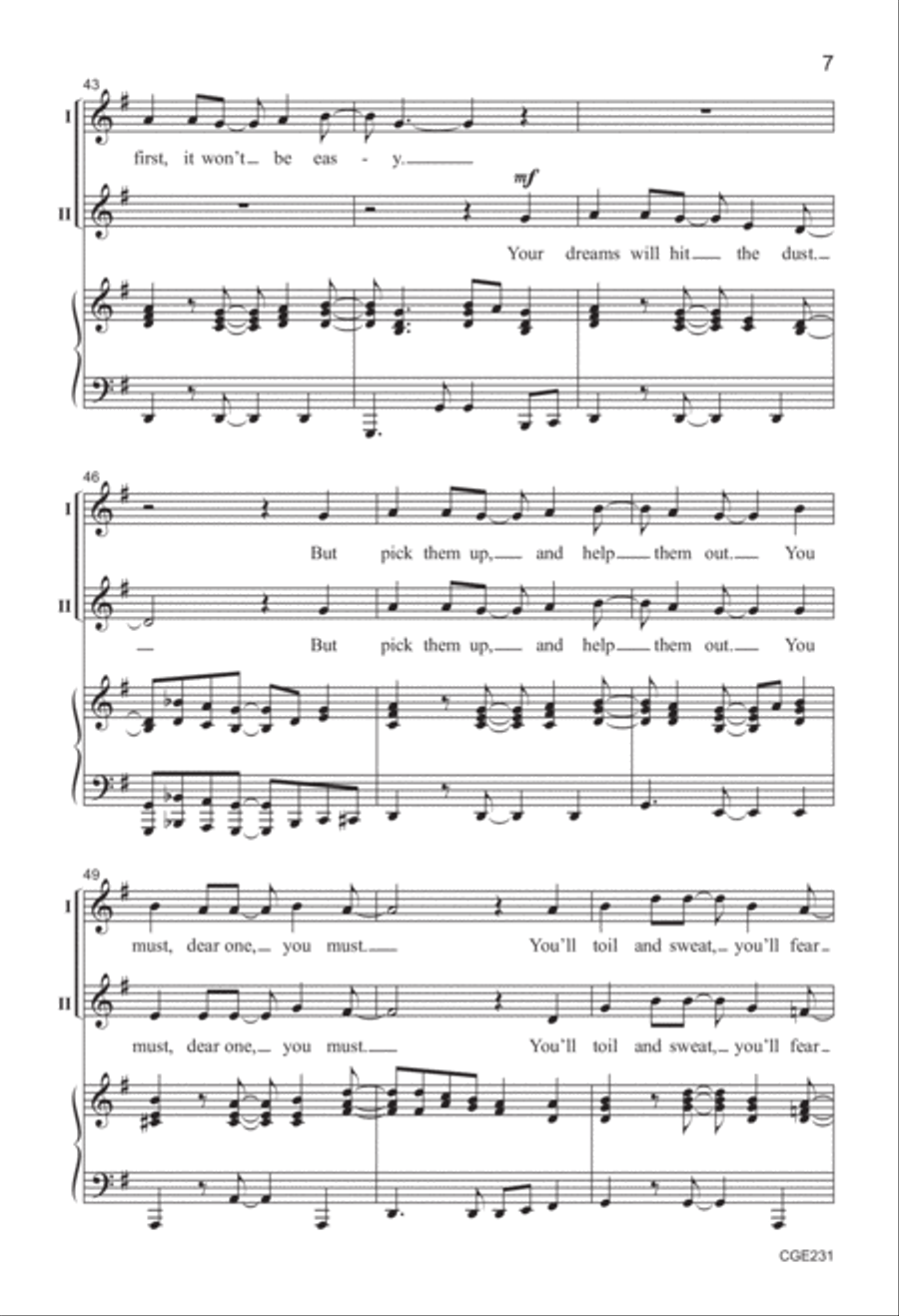 Teach Your Dreams to Fly (Two-part) 2-Part scores gallery preview page 7