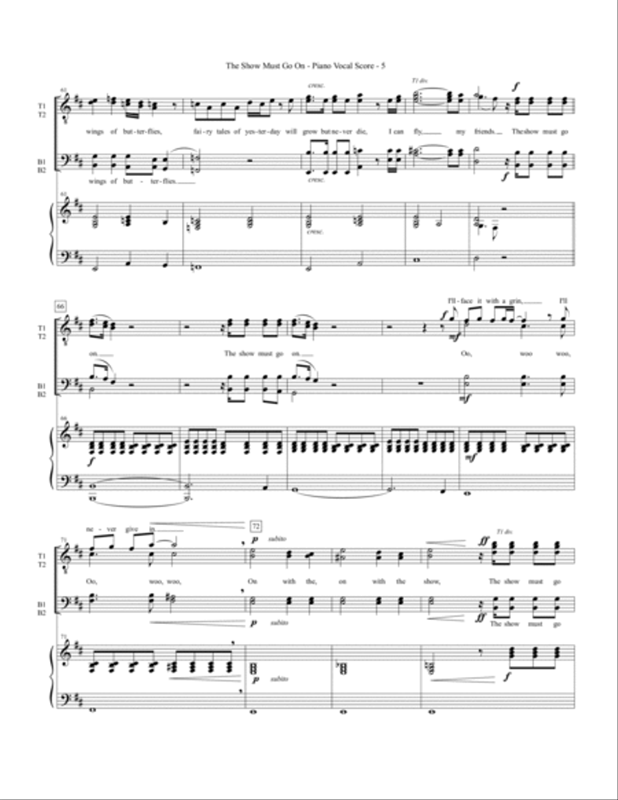 The Show Must Go On Jazz Ensemble scores gallery preview page 5