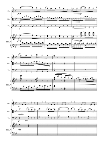 Beethoven - Rondo Op.49 - Oboe, Viola Cello Piano, Piano Quartet