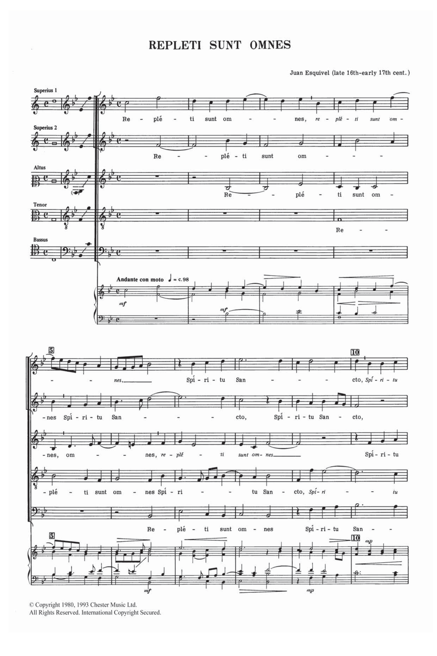 Repleti Sunt Omnes Repleti Sunt Omnes Piano, Vocal, Guitar scores gallery preview page 1