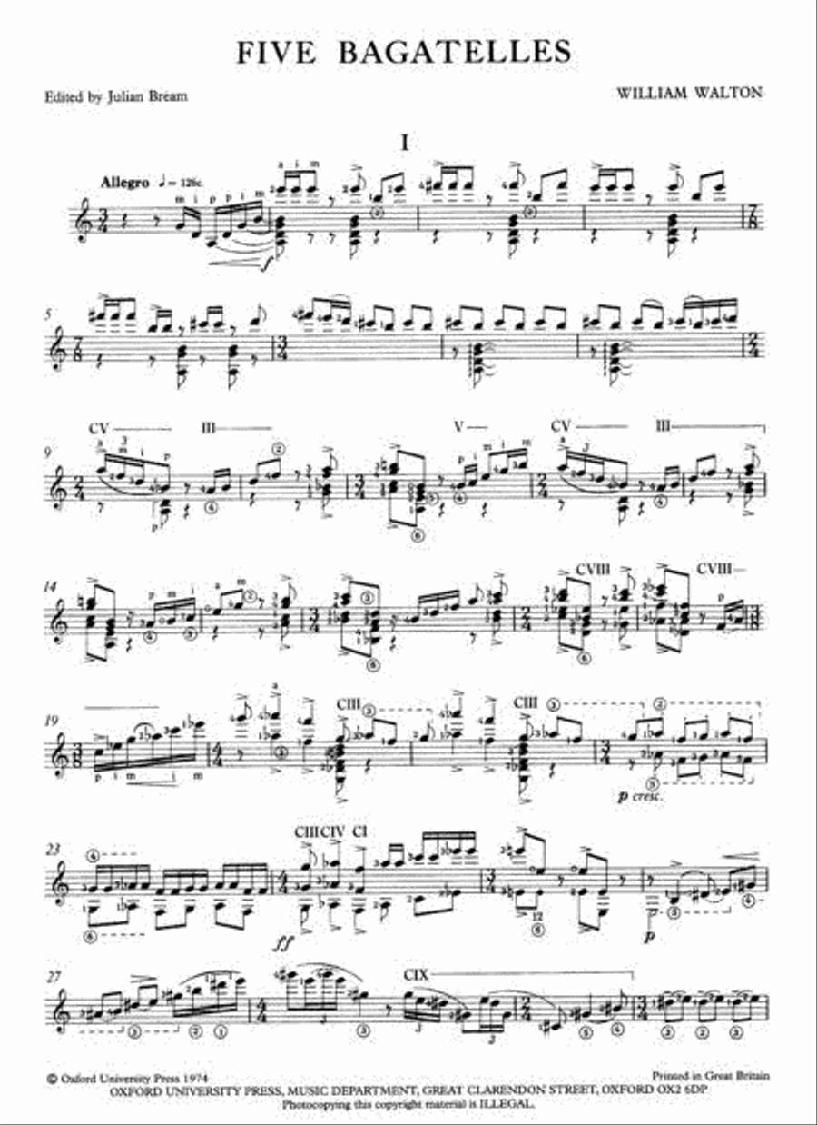 Five Bagatelles Guitar Acoustic Guitar scores gallery preview page 2