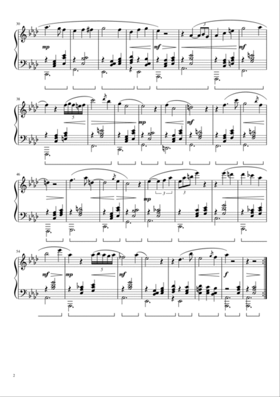 Il valzer per pianoforte Opus 9 Piano Solo scores gallery preview page 2