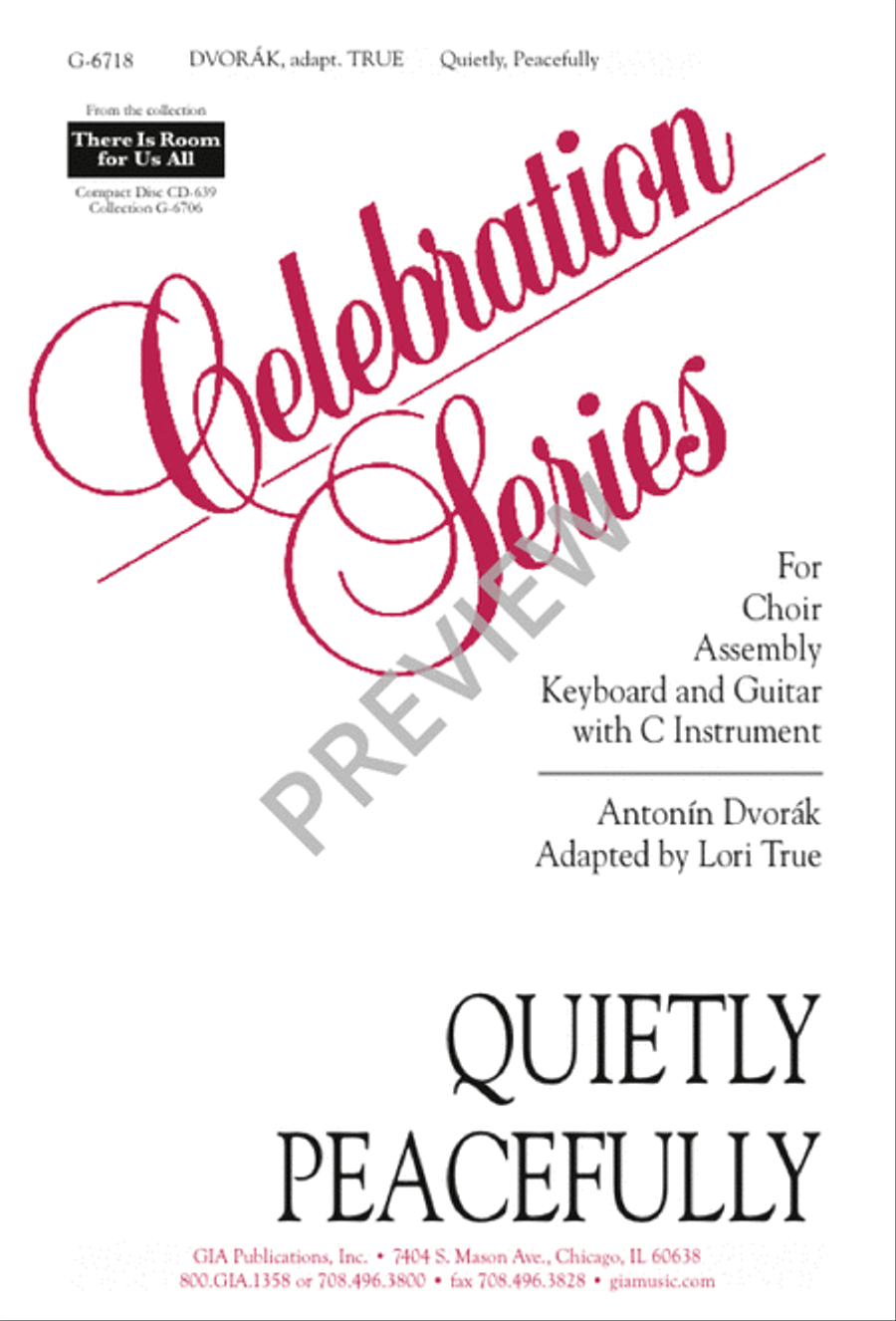 Quietly, Peacefully 4-Part scores gallery preview page 1