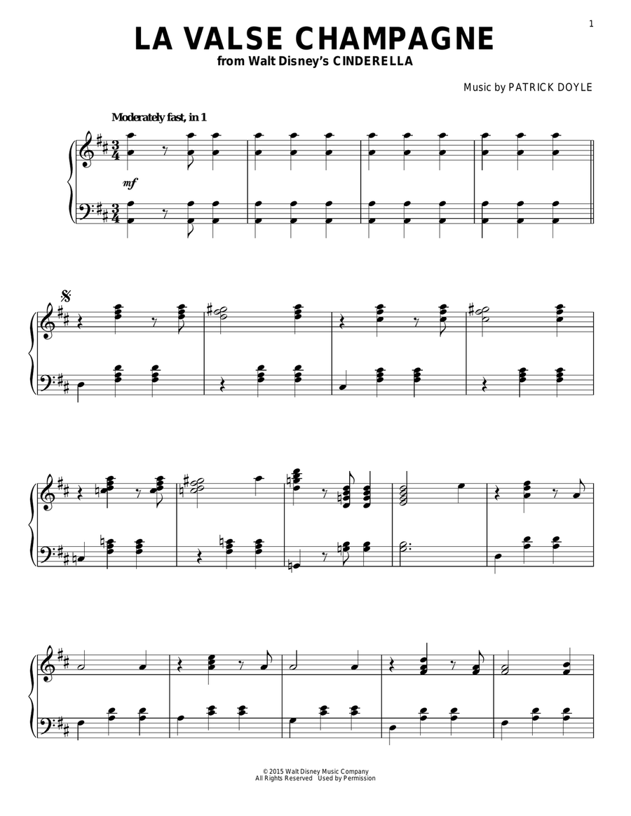 La Valse Champagne Piano Solo scores gallery preview page 1