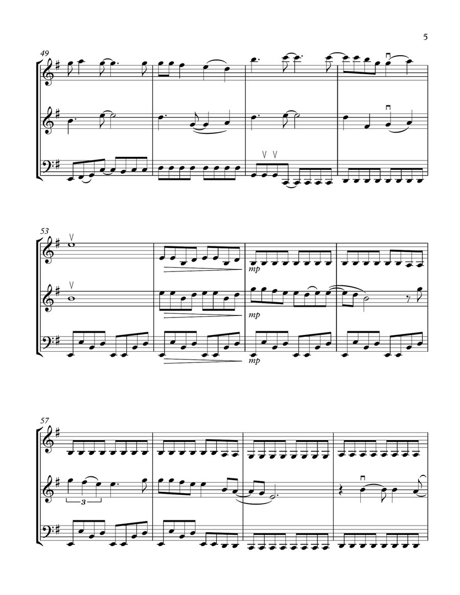 Livin' On A Prayer String Trio scores gallery preview page 5