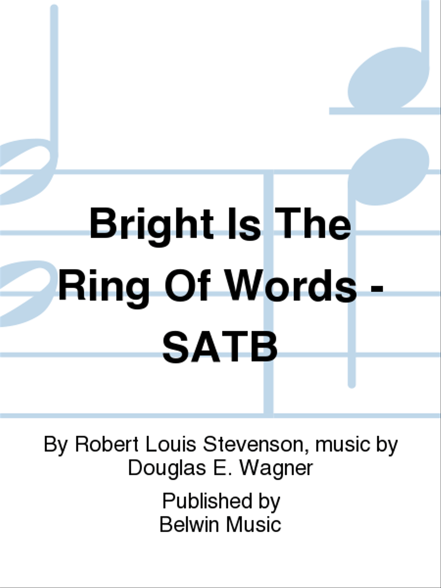 Book cover for Bright Is The Ring Of Words - SATB