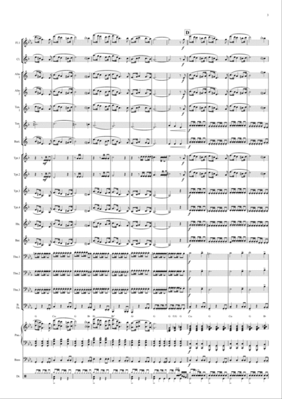 Conquest Of Paradise Concert Band scores gallery preview page 3