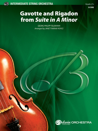 Book cover for Gavotte and Rigadon from Suite in A Minor