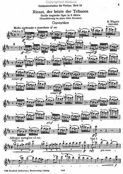 Orchesterstudien fur Violine, Heft 13