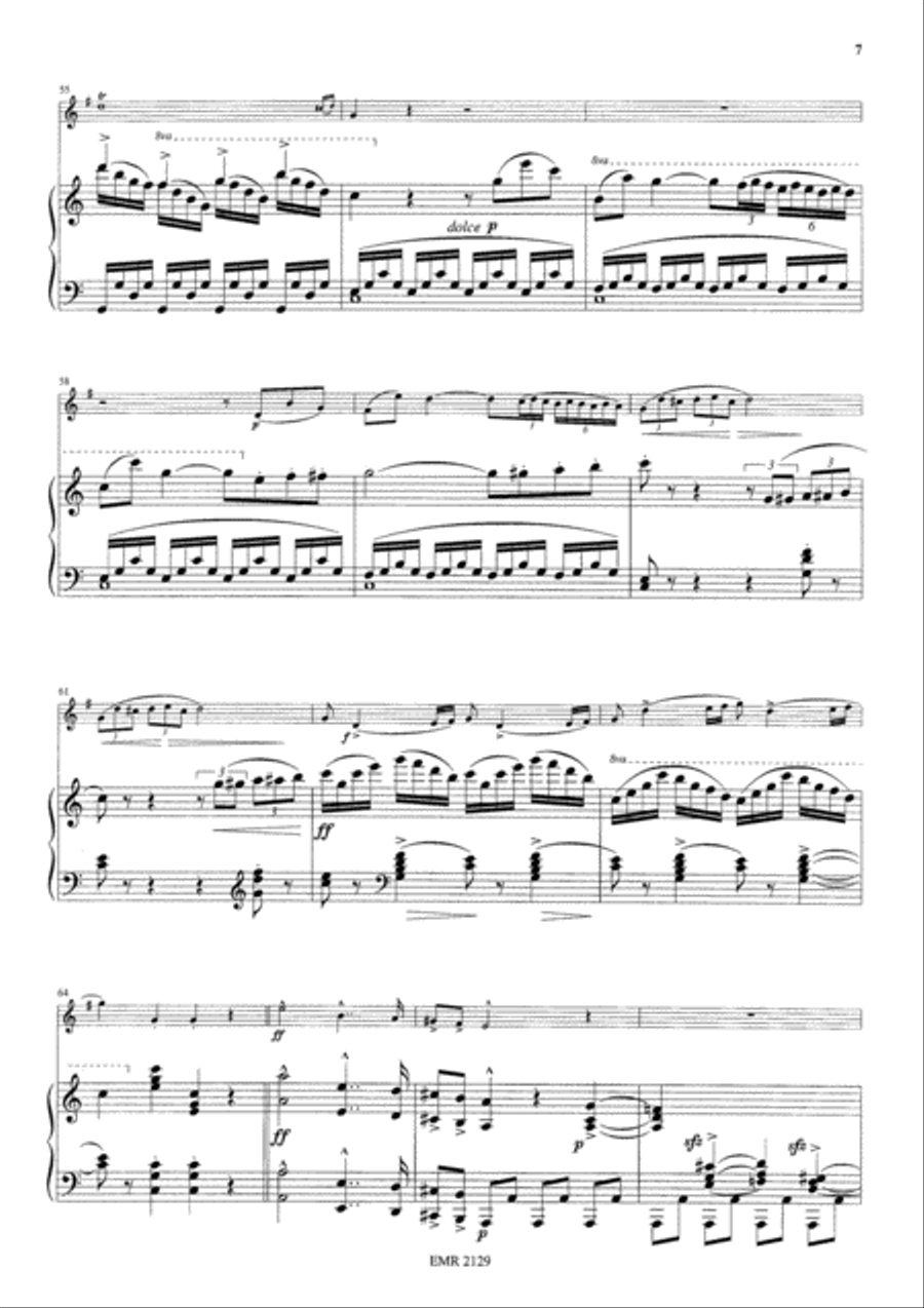 Sonate en la mineur Horn scores gallery preview page 8