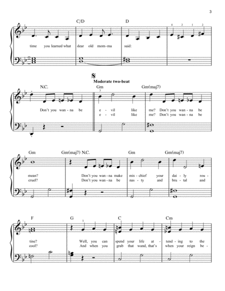 Evil Like Me (from Disney's Descendants) - Easy Piano - Digital Sheet ...