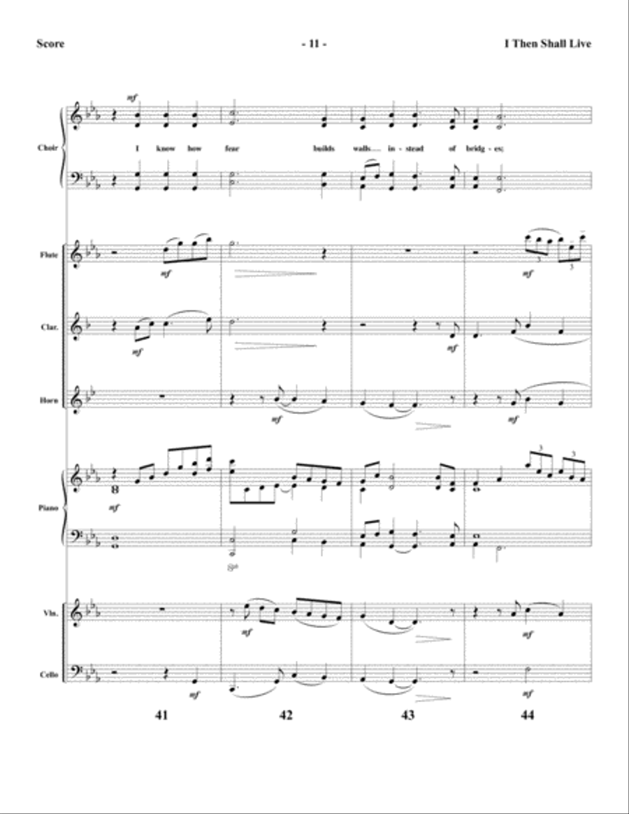 I Then Shall Live - Instrumental Ensemble Score and Parts Choir scores gallery preview page 13