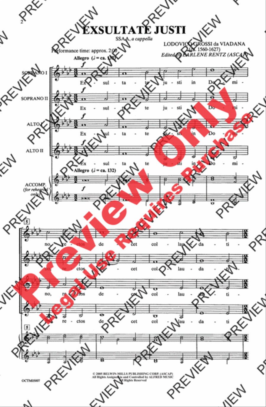 Exsultate Justi Women's Choir scores gallery preview page 2