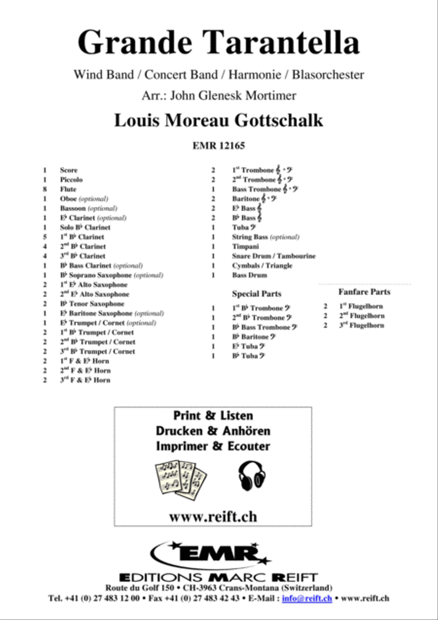 Grande Tarantella Concert Band scores gallery preview page 2