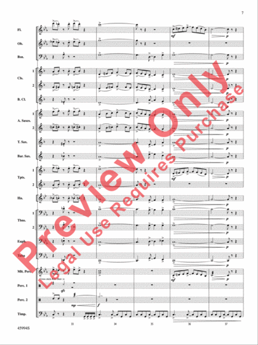 Shadows Unseen Concert Band scores gallery preview page 8