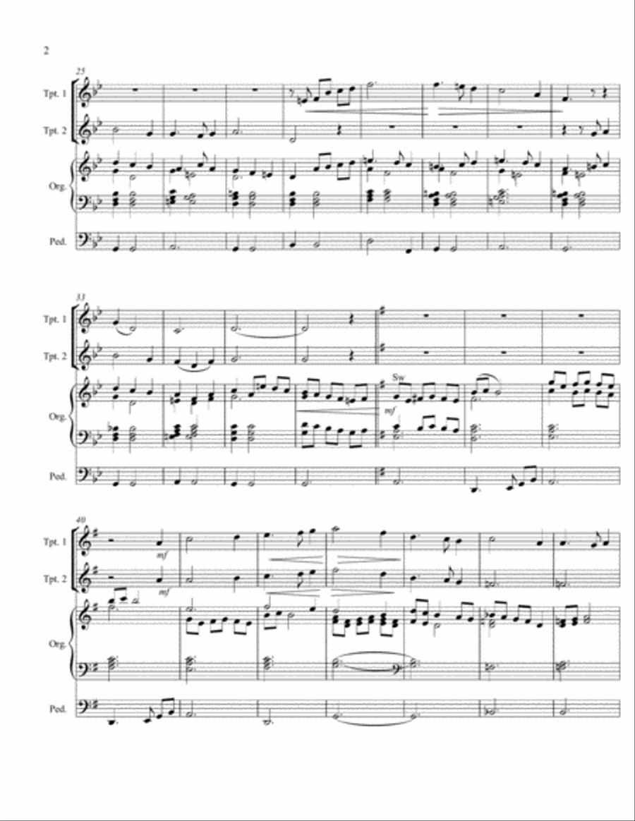 What Child Is This - Two Trumpets and Organ What Child Is This - Two Trumpets and Organ Trumpet Duet scores gallery preview page 3