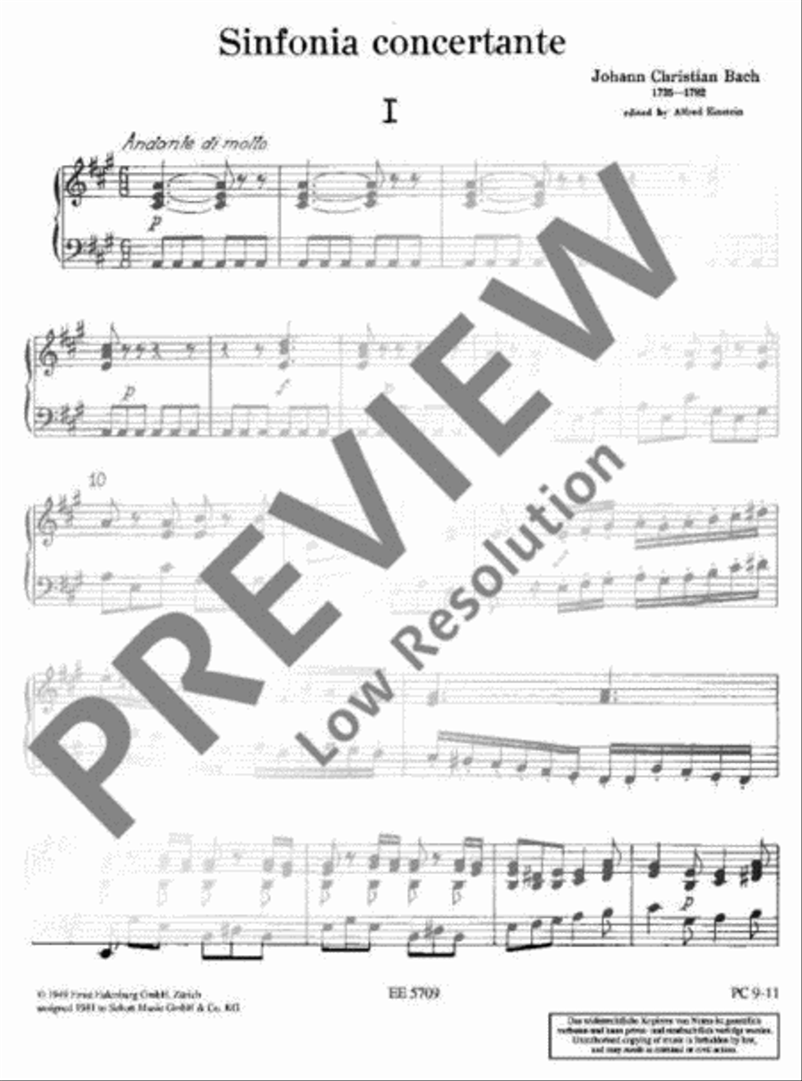 Sinfonia concertante A major Harpsichord scores gallery preview page 2