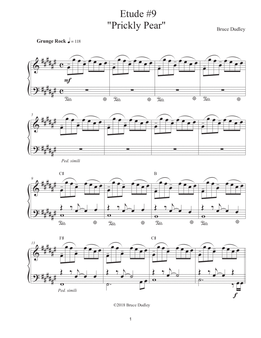 Prickly Pear - Etude #9 Prickly Pear - Etude #9 Piano Method scores gallery preview page 1