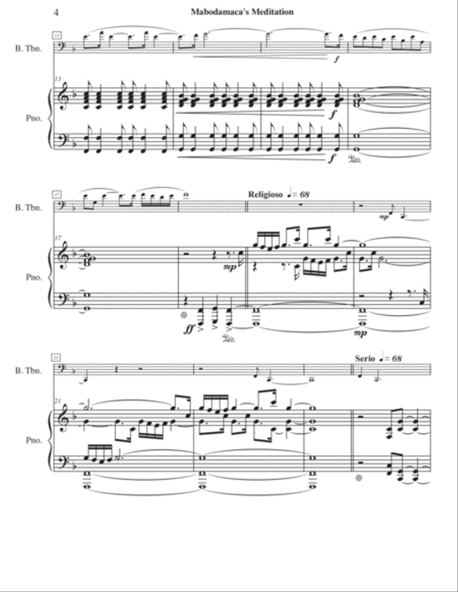Mabodamaca's Meditation Trombone scores gallery preview page 3