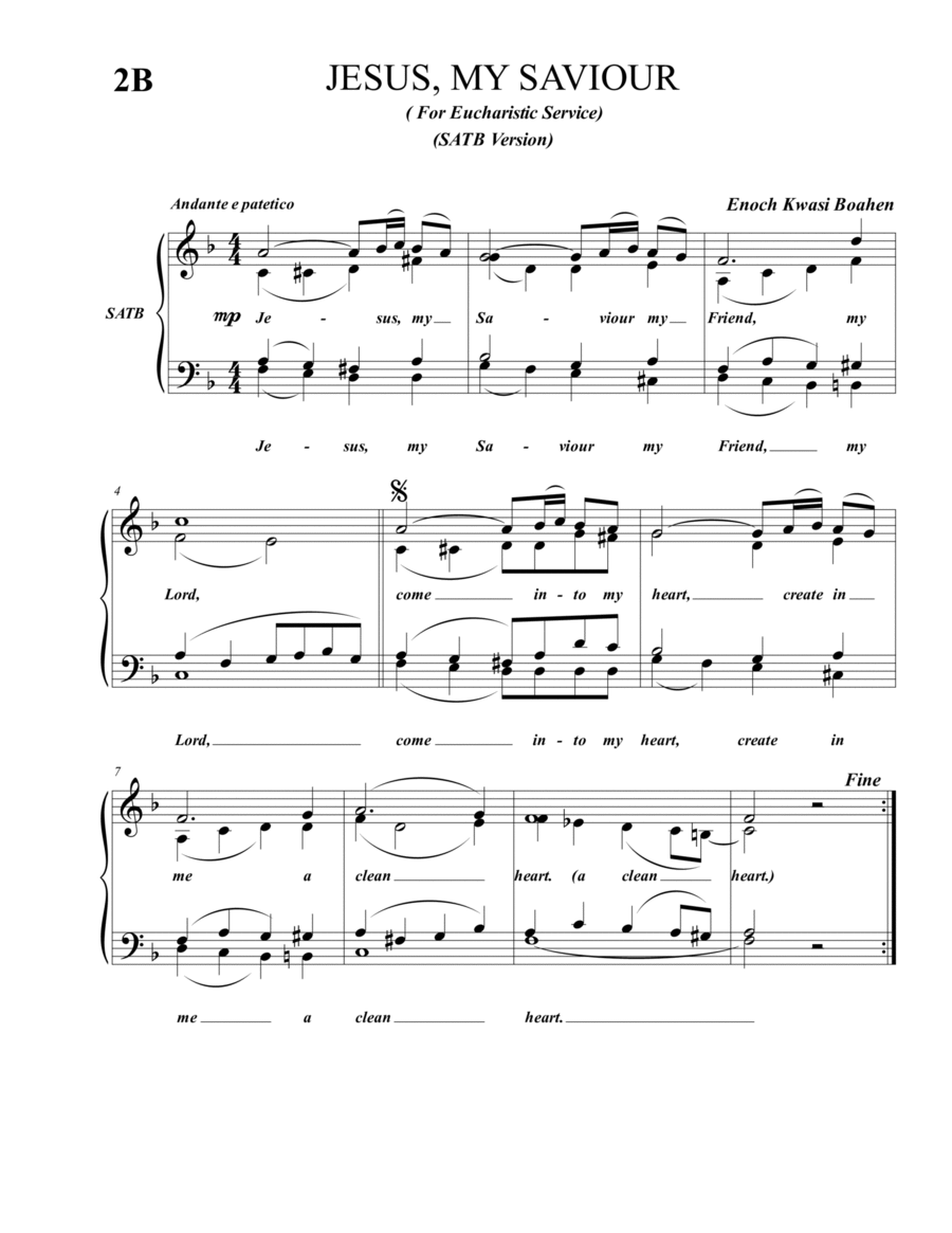 Jesus my saviour 4-Part scores gallery preview page 1