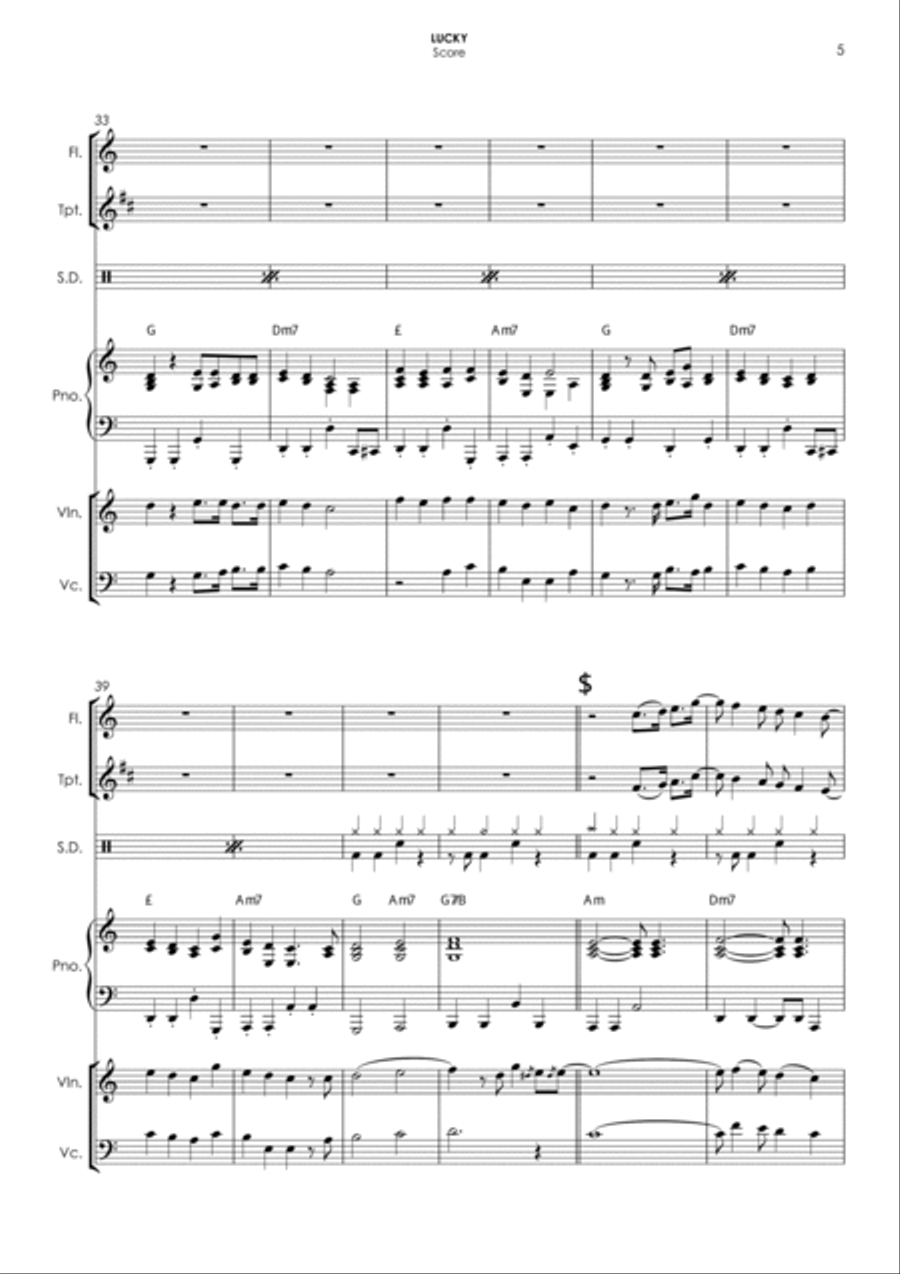 Lucky Small Ensemble scores gallery preview page 5