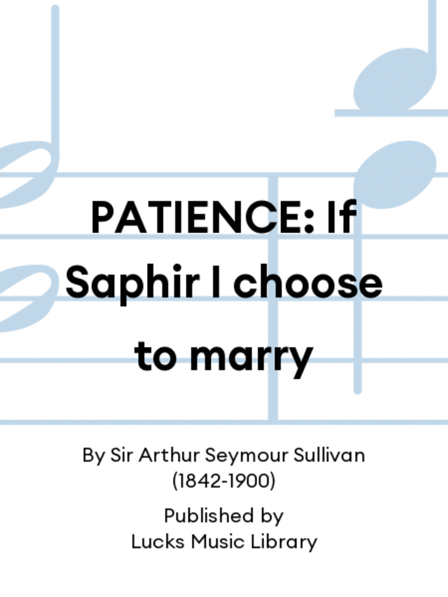 PATIENCE: If Saphir I choose to marry