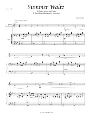Summer Waltz - Junior Clarinet solo with piano accompaniment