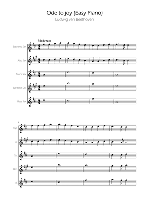 Ode To Joy - Easy Sax Quintet